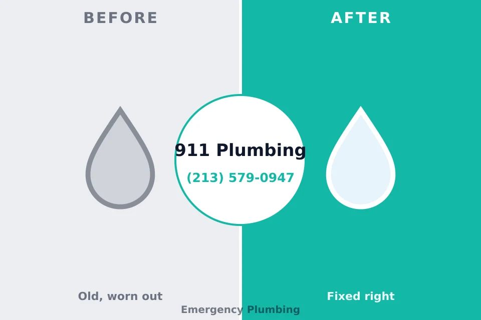 Before and after: plumbing repair Bardonia, NY